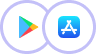Disponível nas lojas de aplicativos