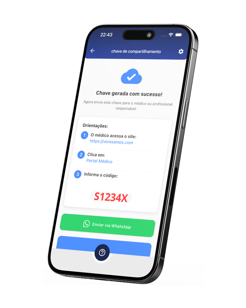 Tela do FormFeed com código de compartilhamento