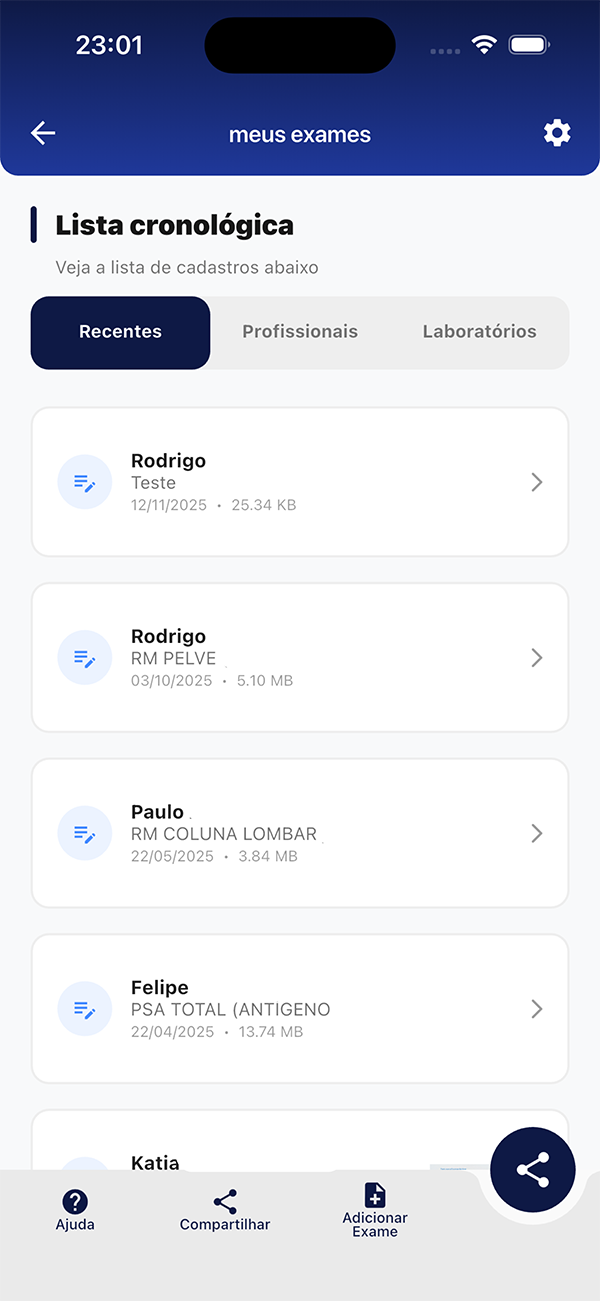 FormFeed - Meus Exames